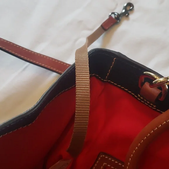 Dooney & Bourke Blue Pebble Grain Leather Satchel Shoulder Bag - Picture 10 of 13